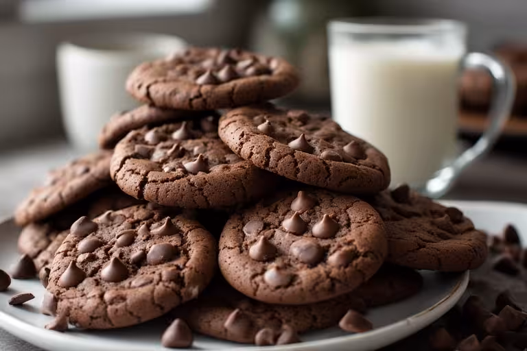 Serving Healthy Chocolate Breakfast Cookies